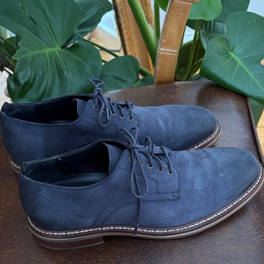 Cole Haan Dark Blue Leather Oxfords - Picture 7 of 7